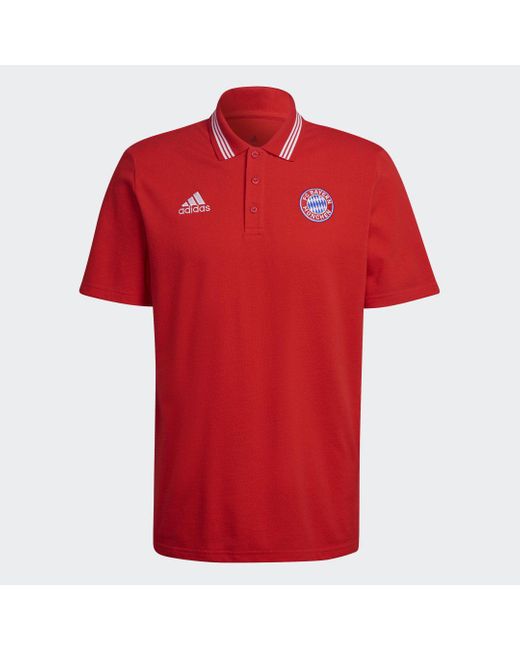 Adidas Red Fc Bayern Dna Polo Shirt for men