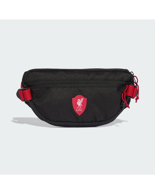 Adidas Black And Liverpool 2025/26 Waist Pack Bag