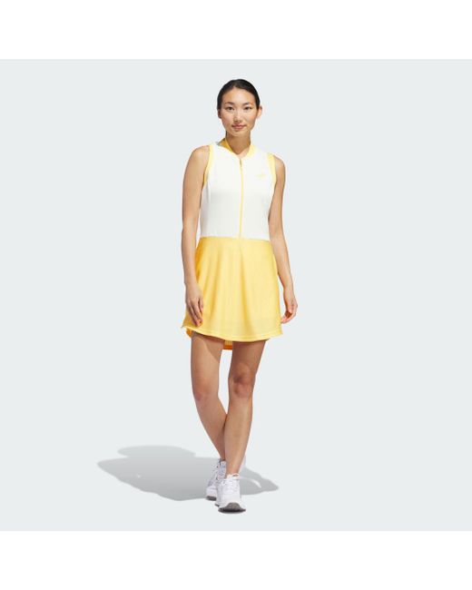 Adidas Yellow Women's Ultimate365 Sleeveless Dress