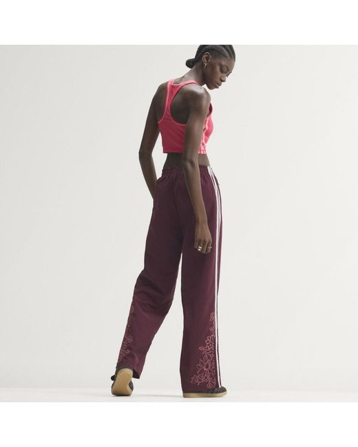 Adidas Purple Floral Gfx Firebird Loose Track Pant