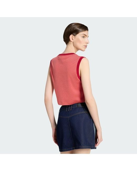 Adidas Red Heather Tank Top