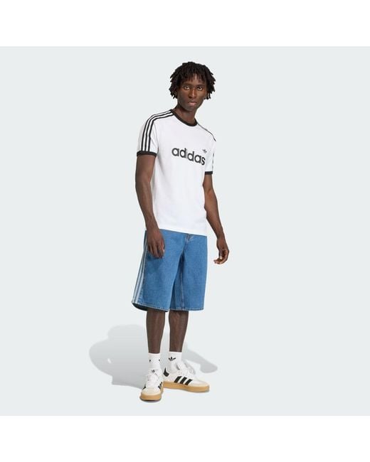 Adidas Blue Firebird Adicolor Denim Shorts for men