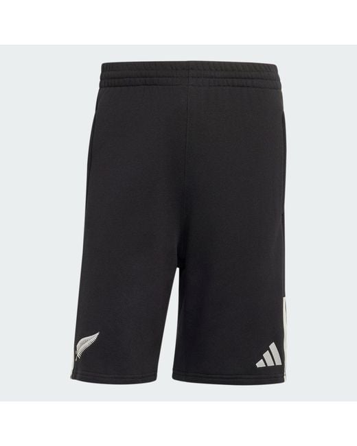Adidas Black New Zealand Rugby Leisurewear Shorts for men