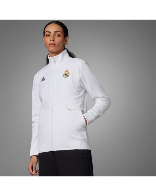 Adidas Gray Real Madrid Anthem Jacket