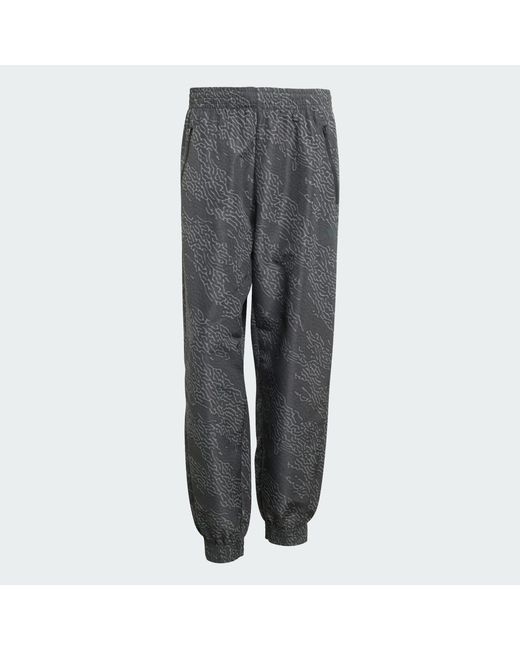Adidas Gray Primelift Workout Aop Joggers for men