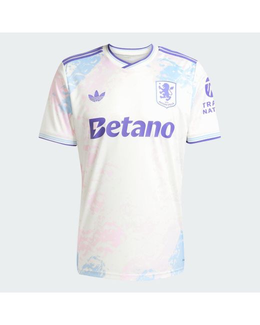 Adidas White Aston Villa Fc 25/26 Third Jersey for men