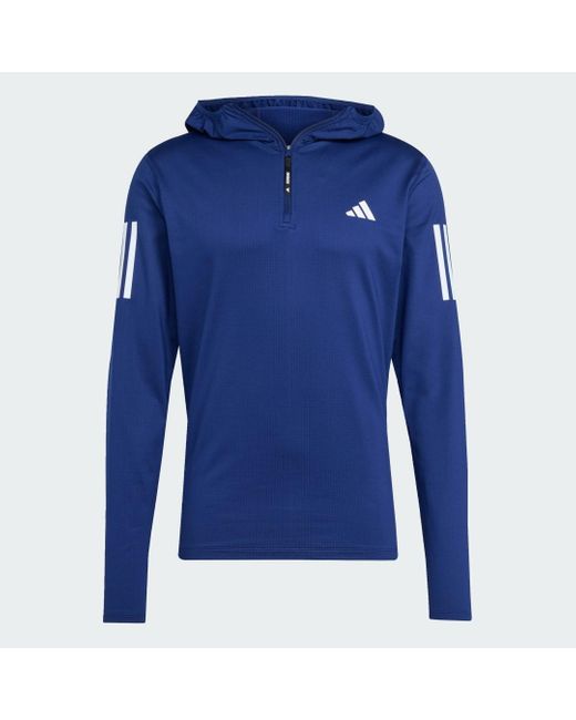 Capucha Con Cremallera Hasta El Pecho Own The Run Winterized Adidas de hombre de color Blue