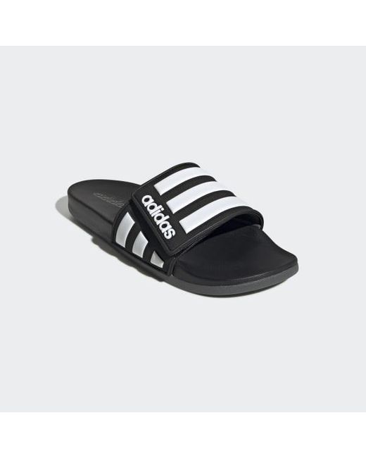 adidas black slide flip flop