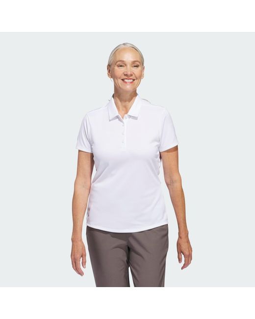 Polo manga corta Solid Performance Adidas de color White