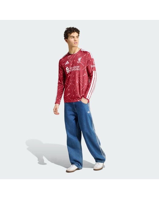 Adidas Red Liverpool Fc 26/27 Home Jersey Long Sleeve for men