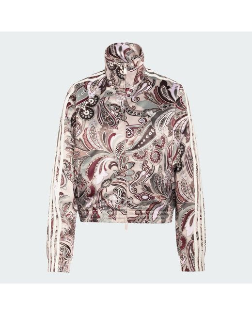 Adidas Brown Liberty London Firebird Satin Track Top
