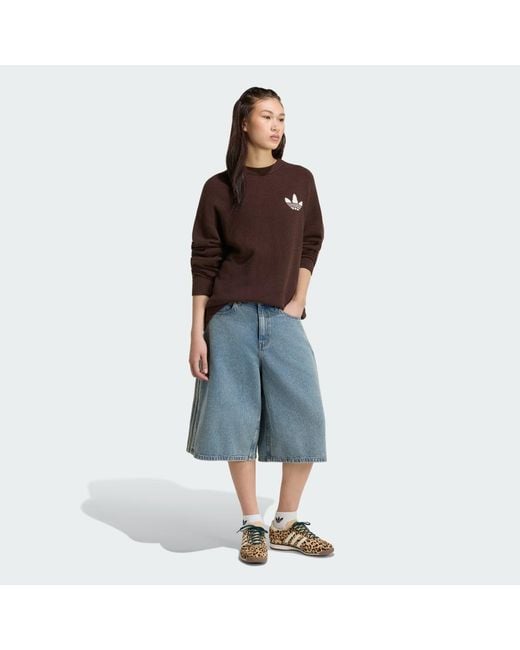 Adidas Brown Originals Athl Dept Knitted Sweatshirt