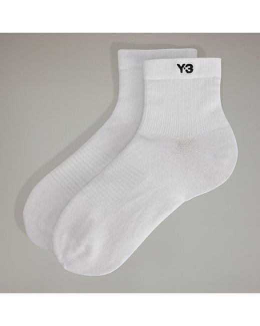 Adidas White Y-3 Classic Lo Socks
