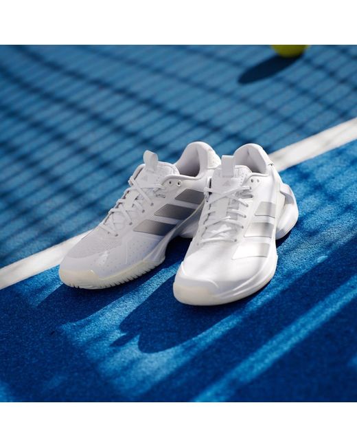 Adidas White Adizero Ubersonic 5 Tennis Shoes