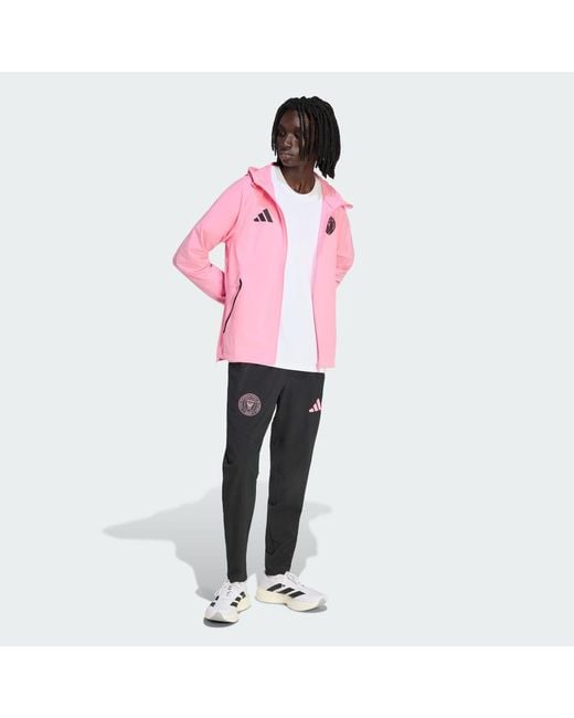 Adidas Pink Inter Miami Cf Tiro Travel Full Zip Windbreaker for men