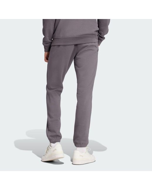 Adidas Gray Trefoil Essentials Pants for men