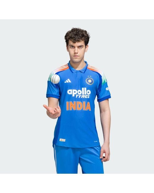 Adidas Blue India Cricket Odi Jersey M for men