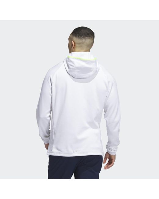 Adidas White 3-stripes Cold.rdy Pullover Hoodie for men