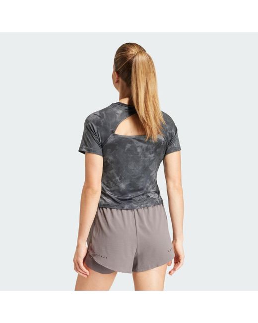 Adidas Gray Train Essentials Aop Flower Tie-dye T-shirt