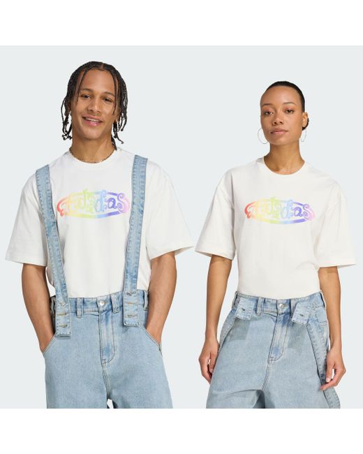 T-Shirt X Jeremy Scott Pride Graphic di Adidas in Blue
