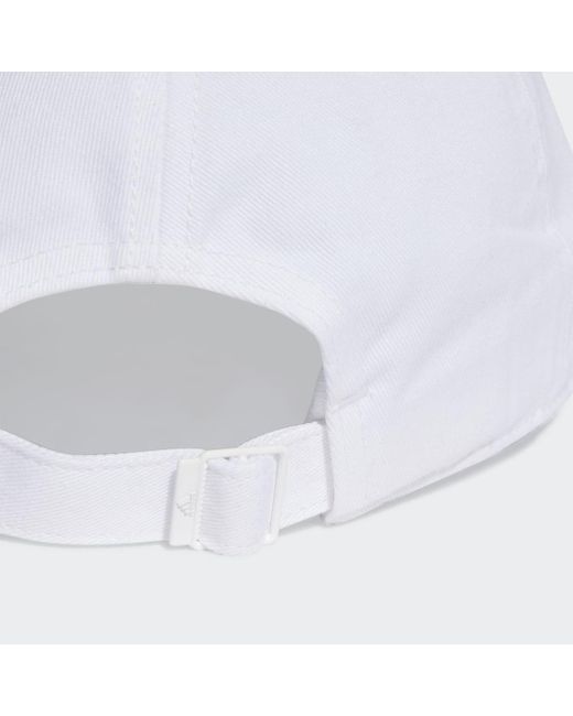 Adidas White 3-stripes Cotton Twill Baseball Cap