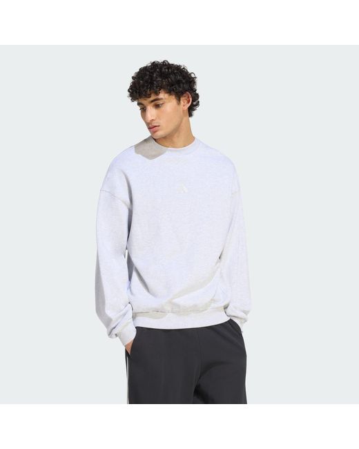 Adidas White Kit Small Logo Sweatshirt for men