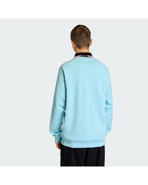 Adidas Blue Belgium Away Anthem Jacket for men