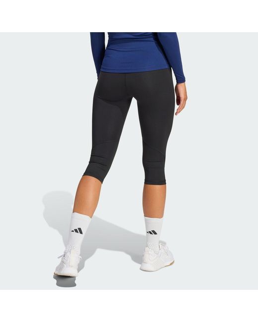 Adidas Blue Techfit Capri Leggings