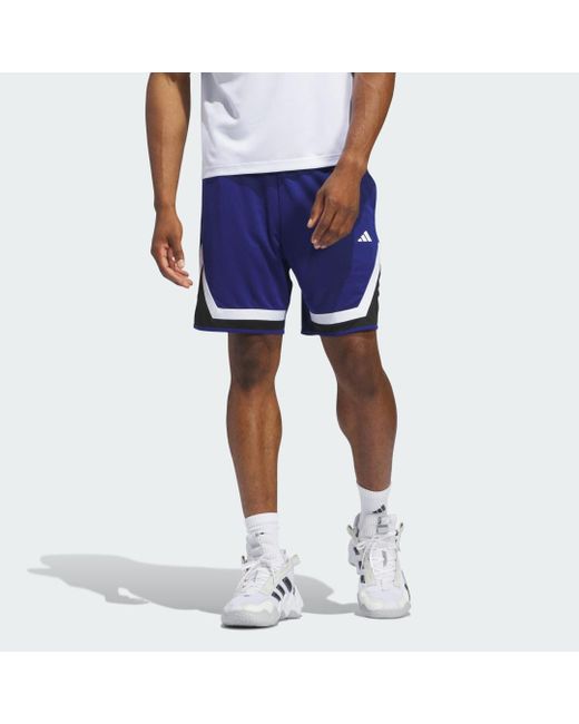 Adidas Blue Pro Block Shorts for men