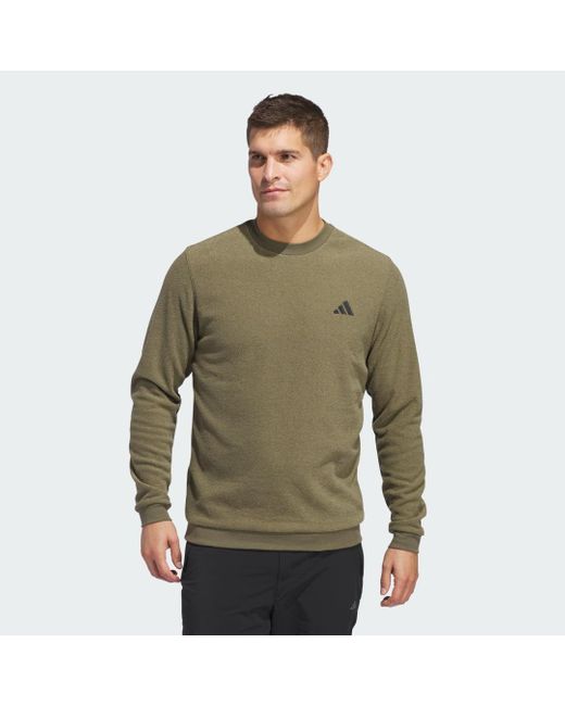 Adidas Green Long Sleeve Crew Sweatshirt for men