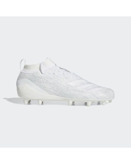 all white adizero football cleats