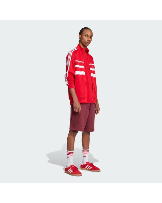 Adidas Red Trefoil Essentials Shorts for men