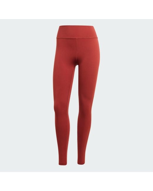 Adidas Red All Me Essentials Full-Length Leggings
