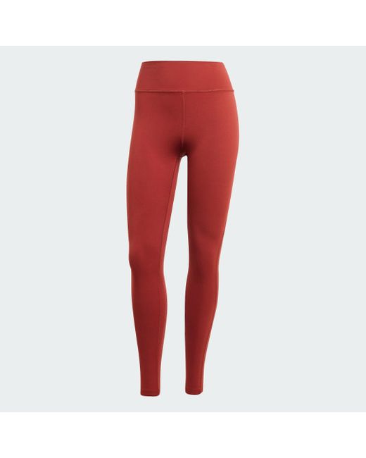 Leggings All Me Essentials Full-Length di Adidas Originals in Red