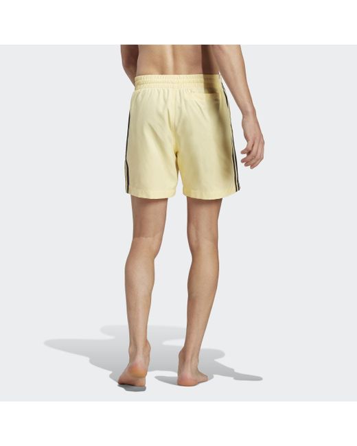 Adidas Natural Originals Adicolor 3-Stripes Swim Shorts for men