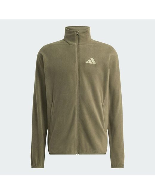 Adidas Green Terrex Multi Essentials Full Zip Fleece Jacket for men