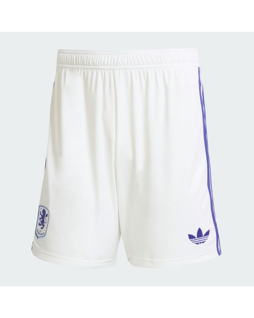 Adidas White Aston Villa Fc 25/26 Third Shorts for men