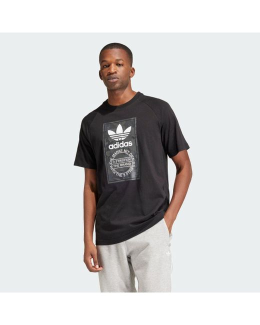 T-shirt Camo Tongue di Adidas in Black da Uomo
