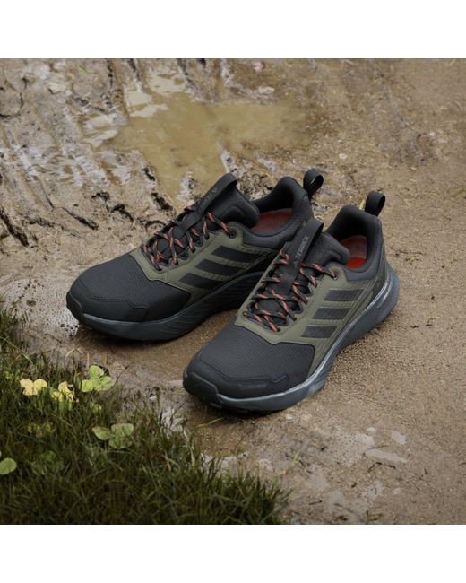 Adidas Black Terrex Tracefinder 2 Climaproof Trail Running Shoes for men