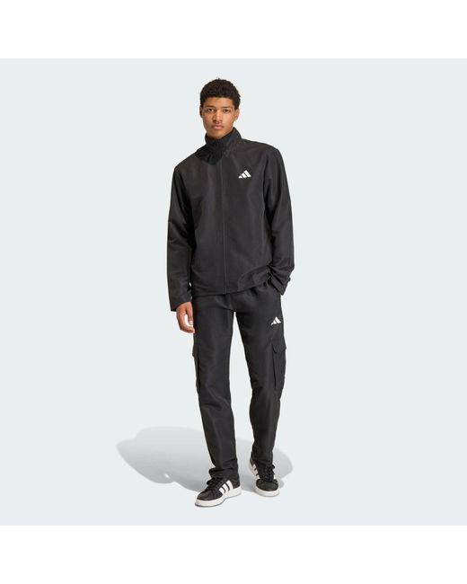 Adidas Black Sportswear Woven Cargo Tracksuit for men