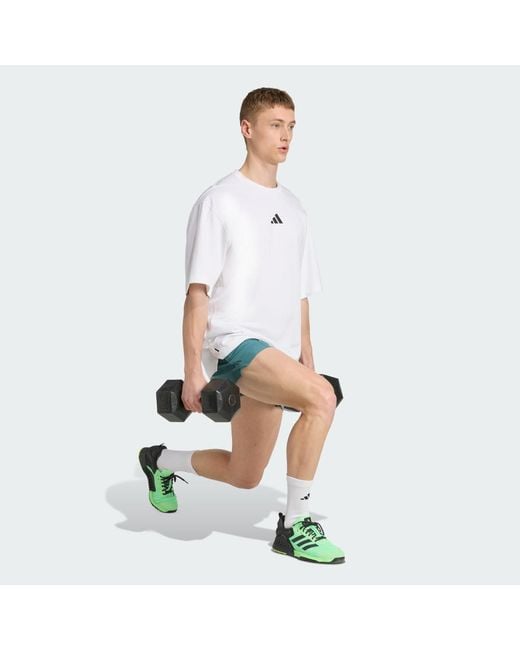 Adidas White Primelift Workout Oversize T-Shirt for men