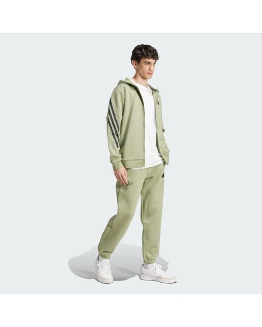 Adidas Green Future Icons 3-Stripes Full Zip Hoodie for men