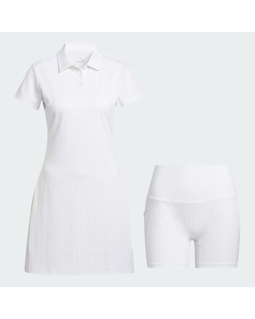 Adidas White Ultimate 365+ Jacquard Dress