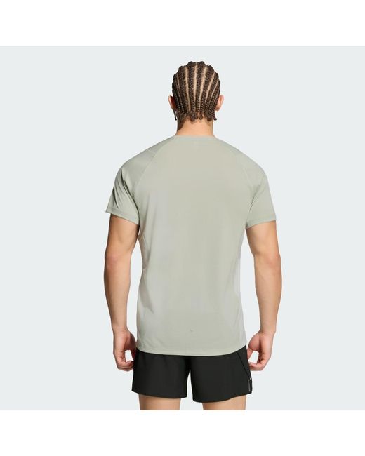 Adidas Green Adi365Breeze Running T-Shirt for men