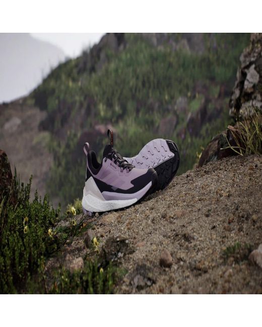 Adidas Purple Terrex Free Hiker 2.0 Low Gore-Tex Hiking Shoes