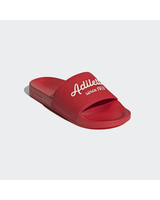 Adidas Red Adilette Shower Slides