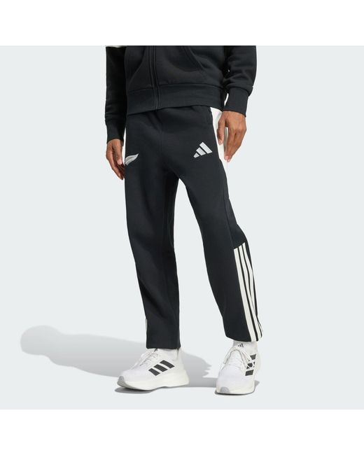 Adidas Black New Zealand Rugby Leisurewear Tracksuit Bottoms for men