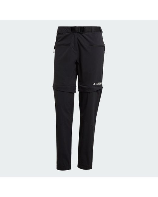 Adidas Black Terrex Utilitas Hiking Zip-off Tracksuit Bottoms