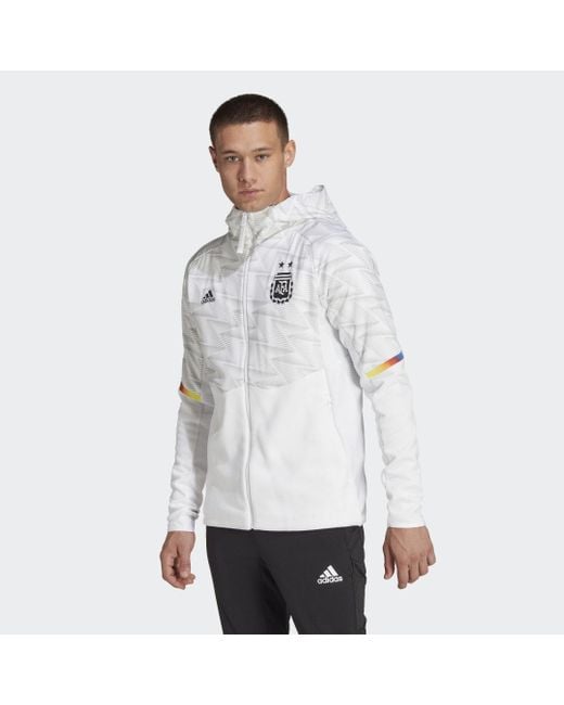 Chaqueta con capucha Game Day Travel Argentina adidas de hombre de color  Blanco | Lyst