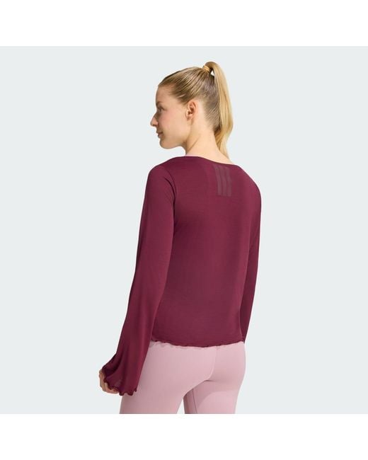 Adidas Red Motion Long Sleeve T-Shirt